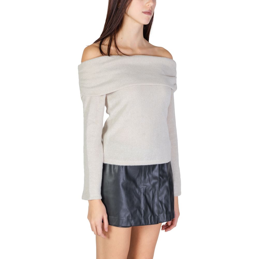 Only Beige Recycled Polyester Sweater