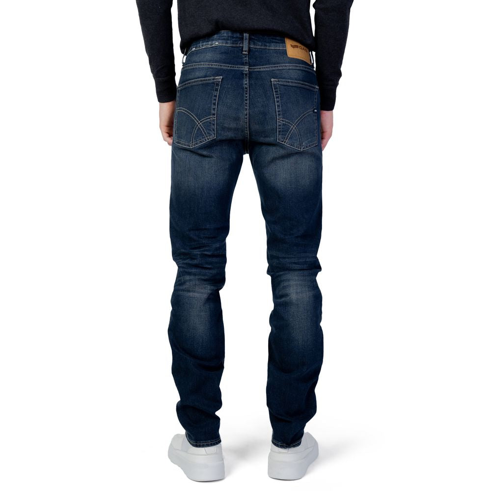 Gas Blue Elastane Jeans & Pant