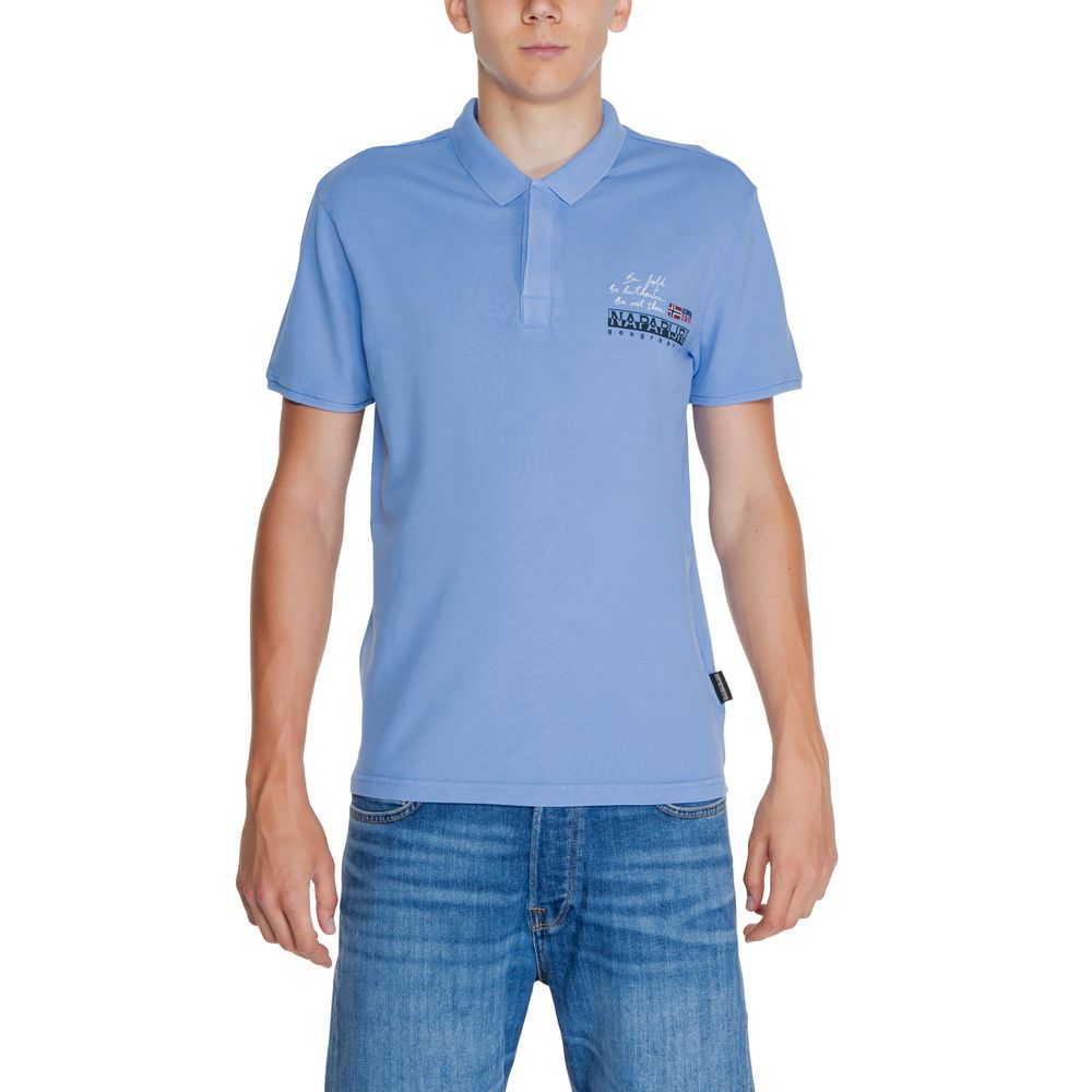 Napapijri Blue Cotton Polo Shirt