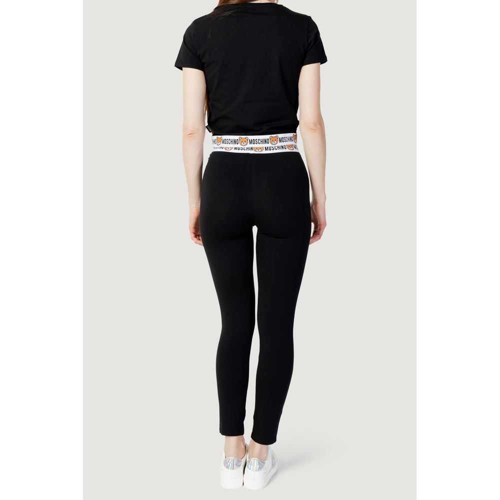 Moschino Black Cotton Jeans & Pant