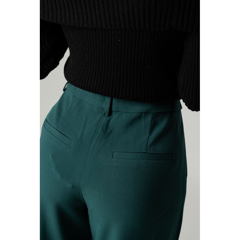 Vila Clothes Green Recycled Polyester Jeans & Pant