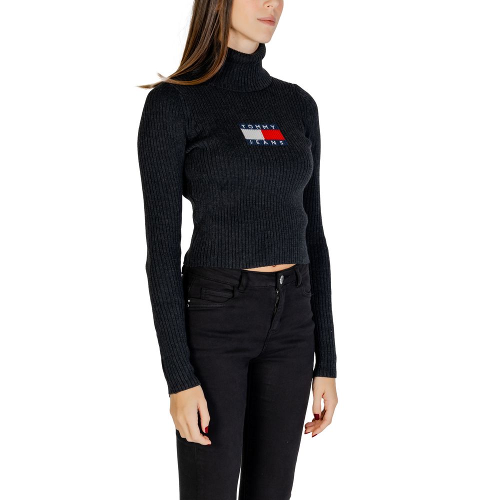 Tommy Hilfiger Jeans Black Recycled Polyester Sweater