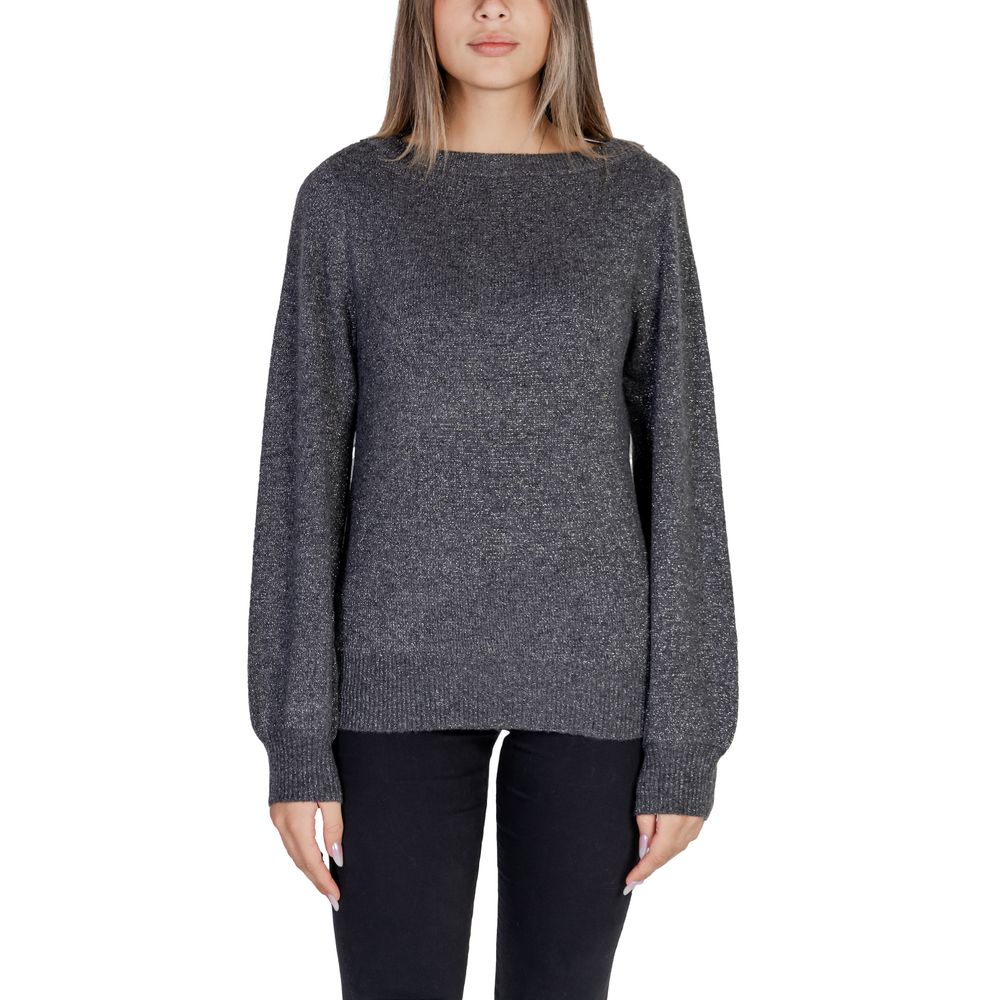 Jacqueline De Yong Gray Polyester Sweater