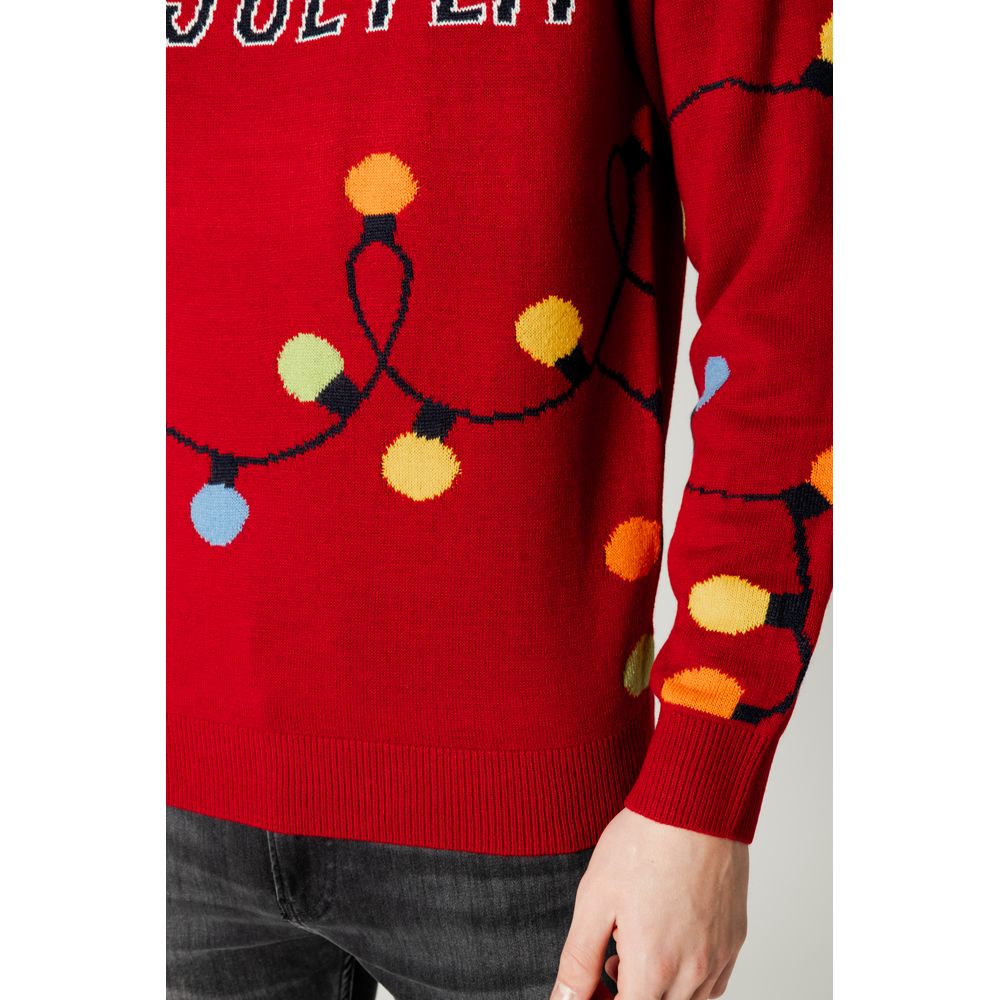 Only & Sons Red Acrylic Sweater