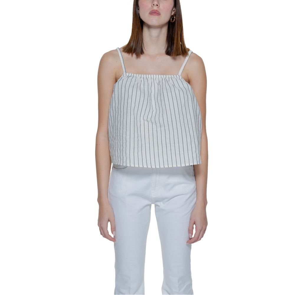 Vero Moda Beige Organic Cotton Tops & T-Shirt