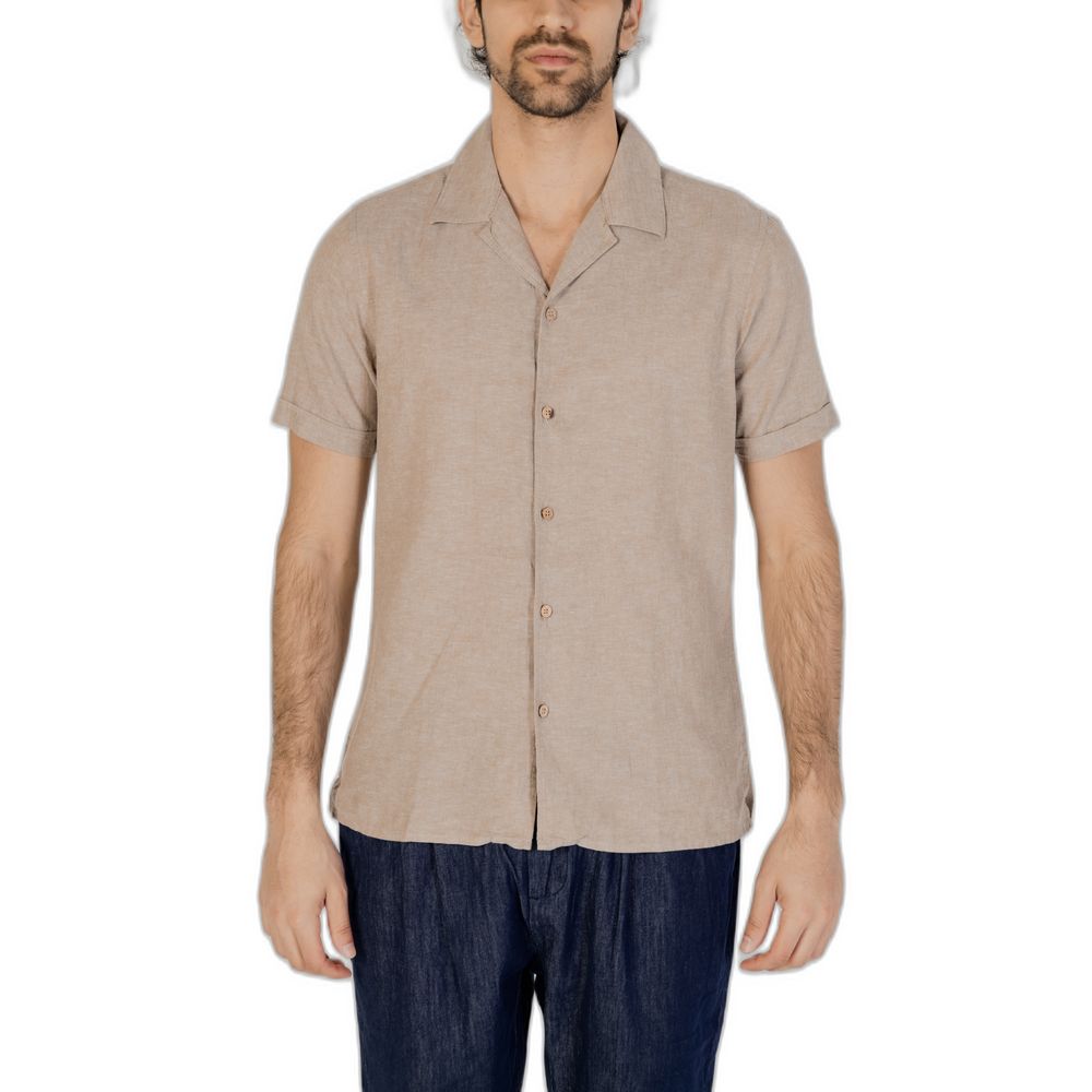 Hamaki-Ho Beige Linen Shirt