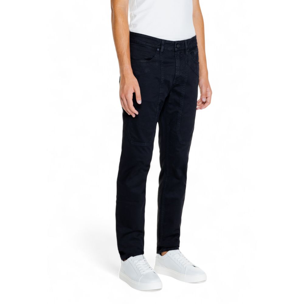 Jeckerson Black Cotton Jeans & Pant