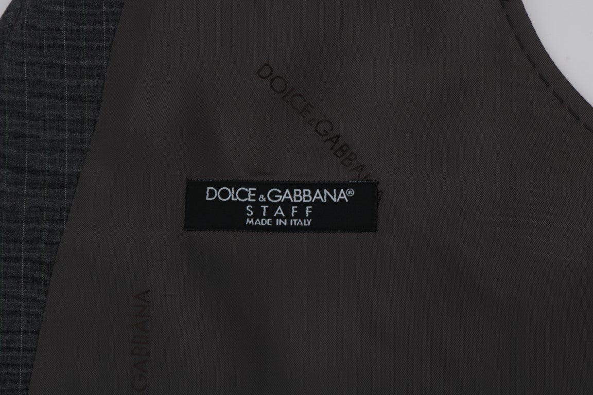 Dolce &amp; Gabbana Gilet élégant rayé gris