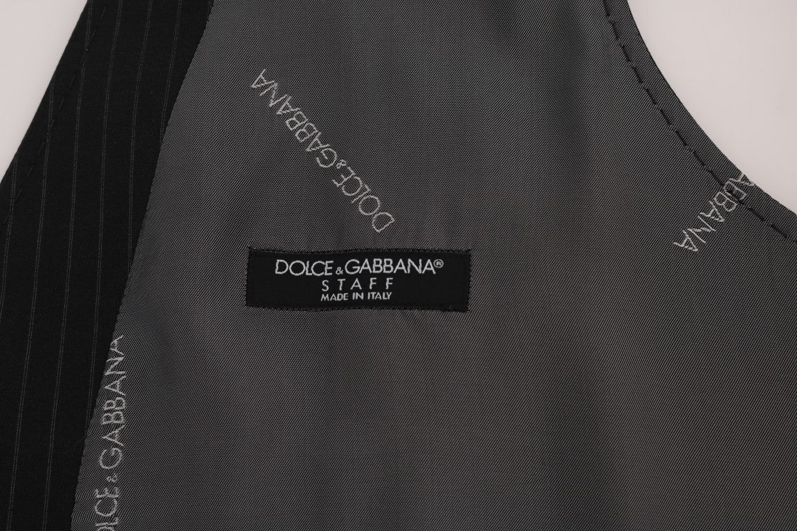 Dolce &amp; Gabbana Gilet élégant rayé gris