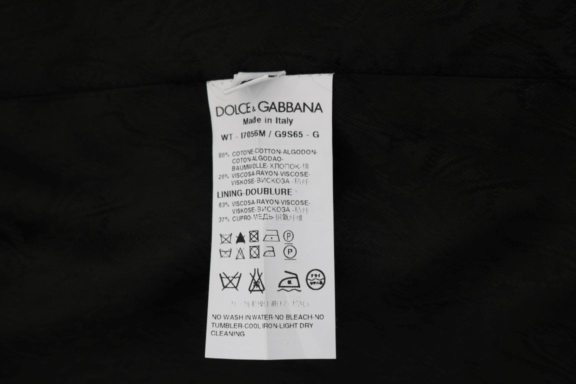 Dolce &amp; Gabbana Gilet noir élégant à simple boutonnage