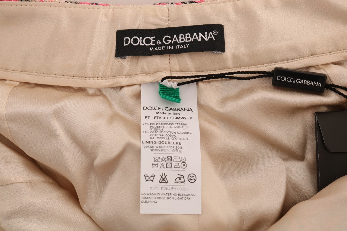 Dolce &amp; Gabbana Pantalon élégant en brocart floral