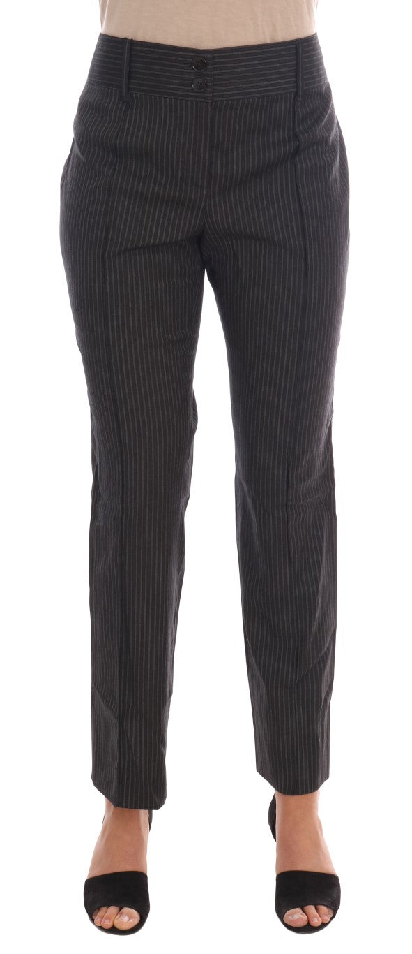 Dolce & Gabbana Elegant Slim Fit Striped Dress Pants