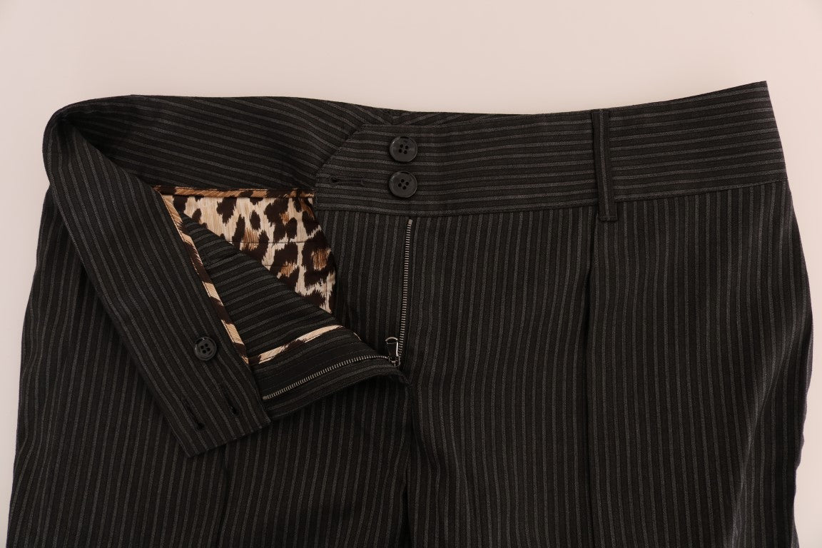 Dolce &amp; Gabbana Pantalon habillé élégant à rayures coupe slim