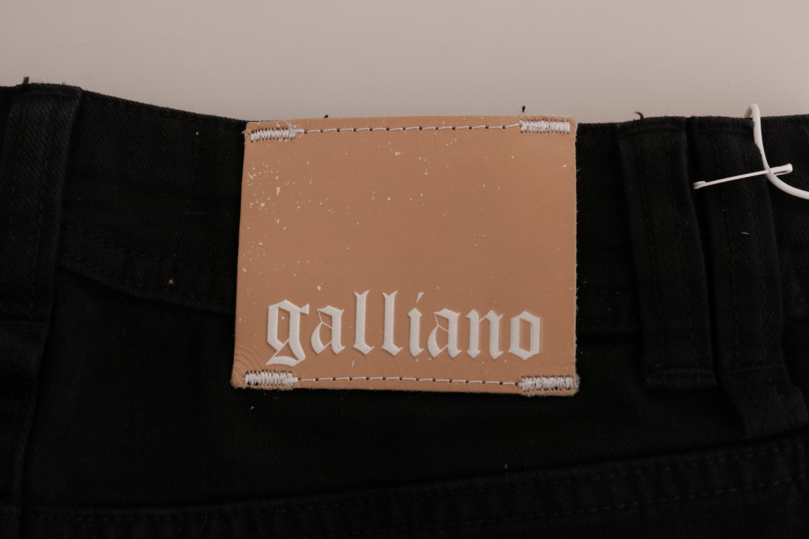 Jean en denim noir coupe classique John Galliano Chic