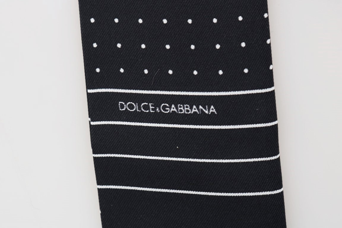 Dolce &amp; Gabbana Écharpe à cravate élégante en soie pour hommes