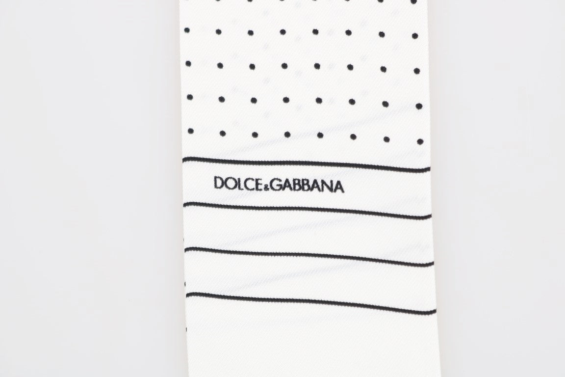 Dolce &amp; Gabbana Écharpe élégante en soie à pois pour hommes