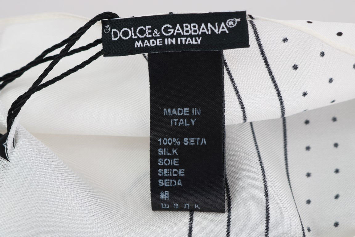 Dolce &amp; Gabbana Écharpe élégante en soie à pois pour hommes