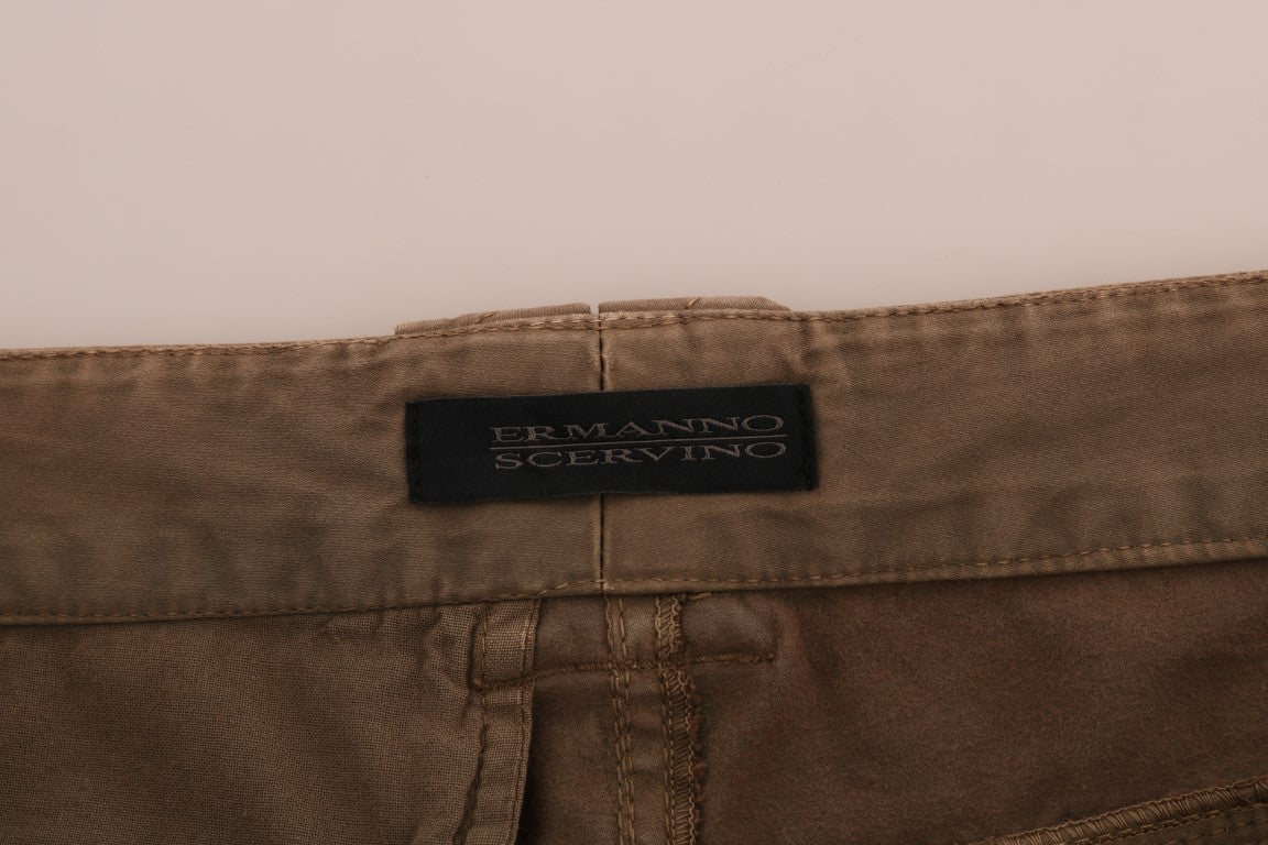 Ermanno Scervino Pantalon chic décontracté en coton marron