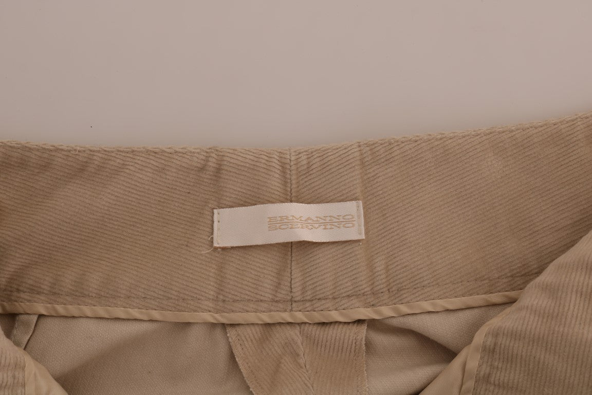 Ermanno Scervino Pantalon évasé bootcut beige chic