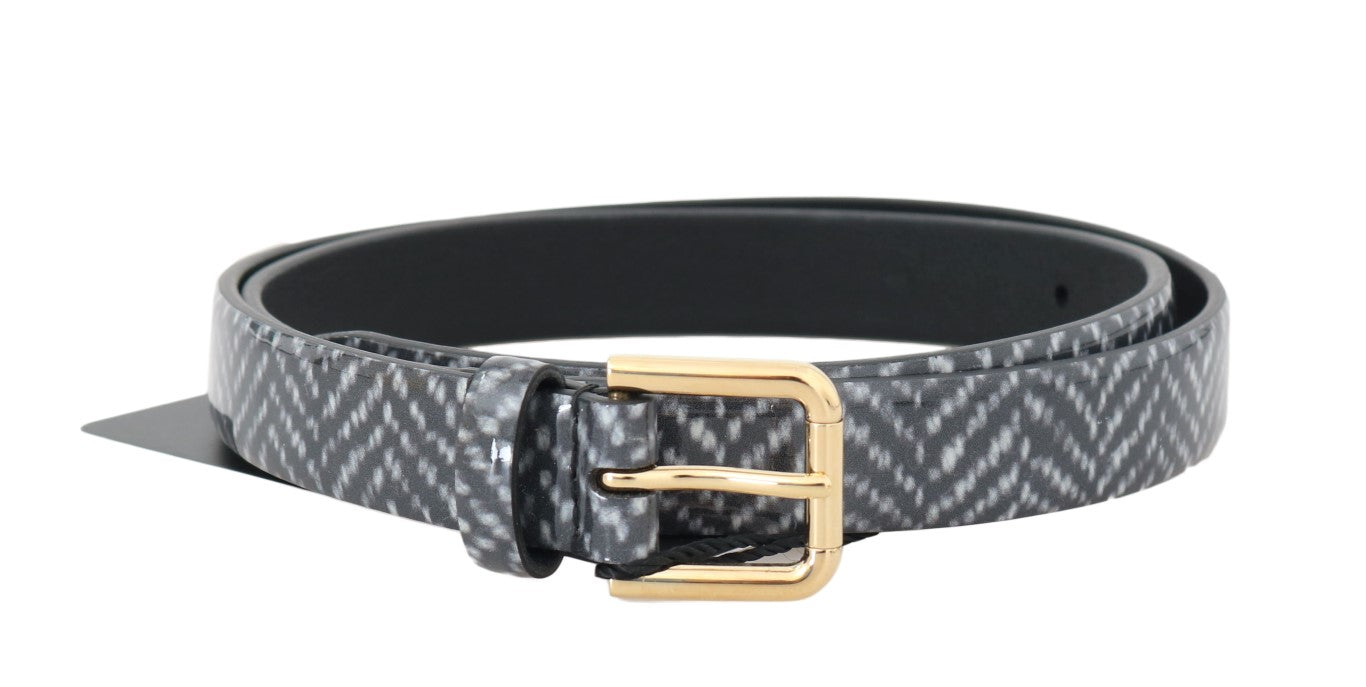 Dolce &amp; Gabbana Ceinture élégante en cuir à chevrons