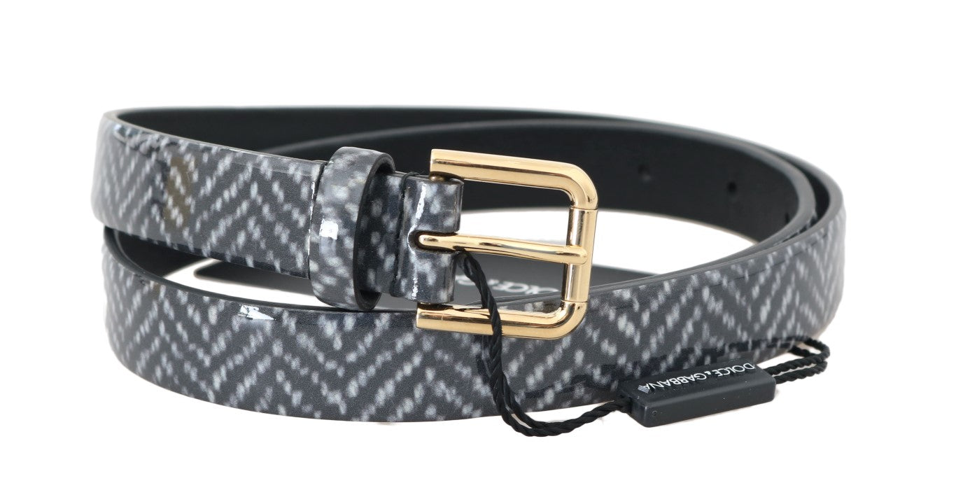 Dolce &amp; Gabbana Ceinture élégante en cuir à chevrons