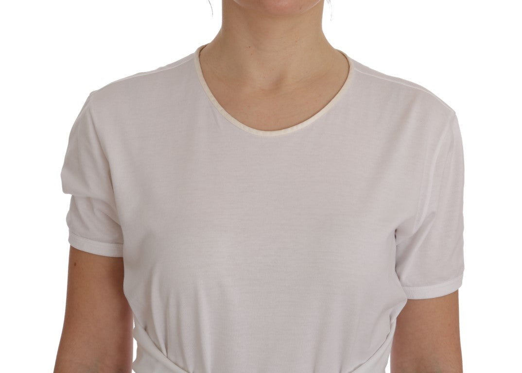 Dolce & Gabbana T-shirt en soie et coton blanc