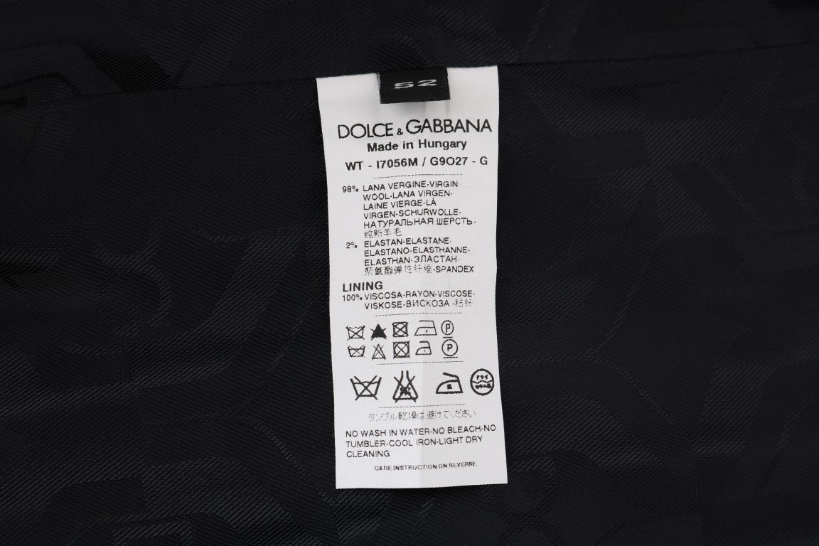 Dolce &amp; Gabbana Gilet élégant en laine mélangée à rayures grises