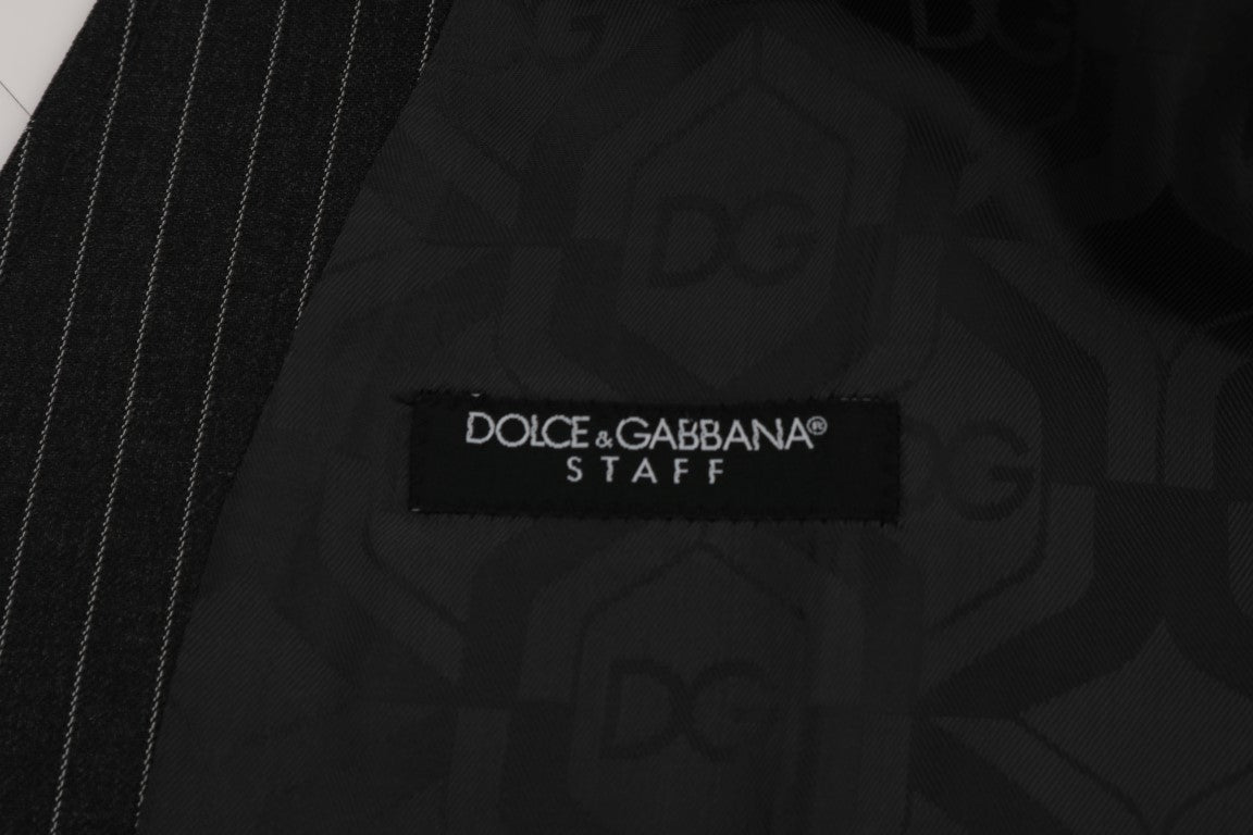 Dolce &amp; Gabbana Gilet élégant à rayures grises