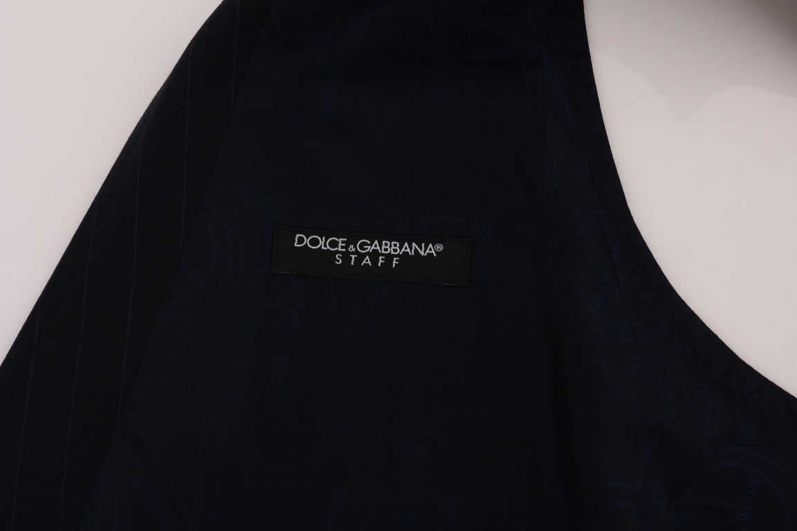 Dolce &amp; Gabbana Gilet élégant en laine mélangée à rayures