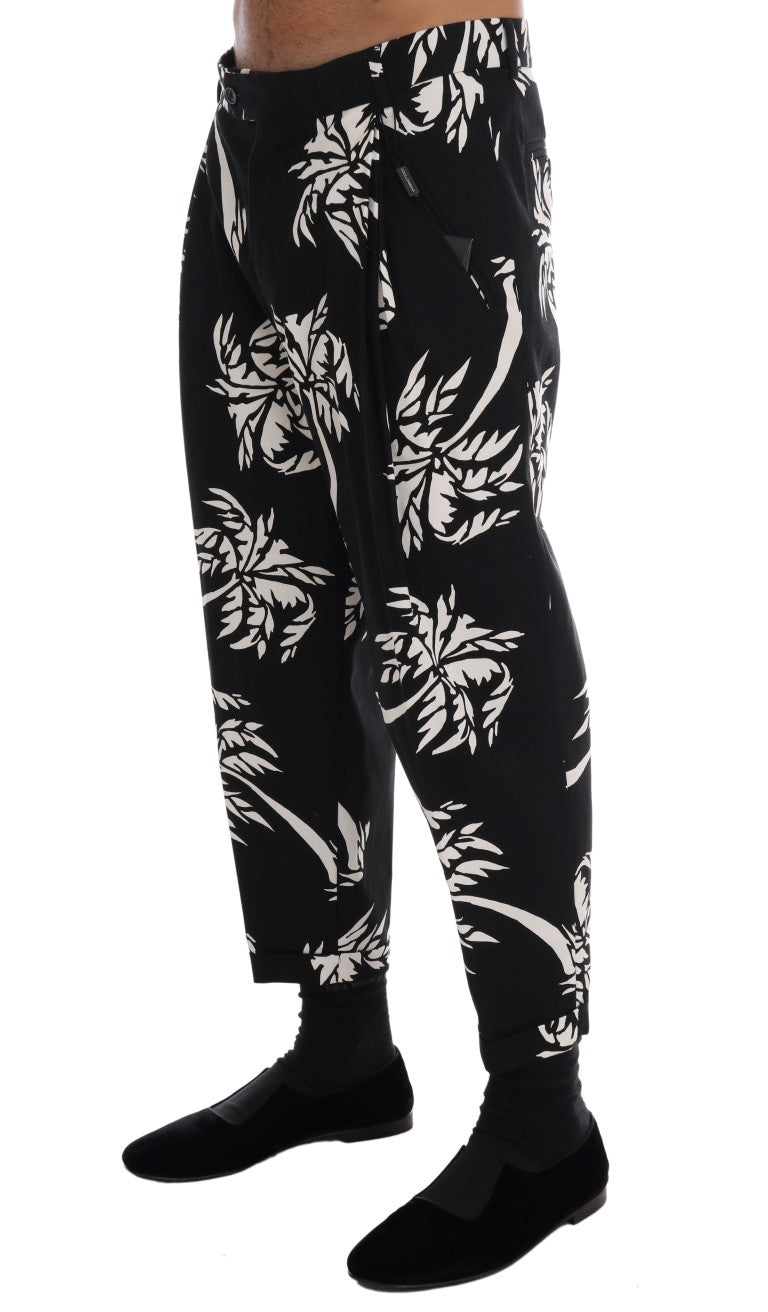 Dolce &amp; Gabbana Pantalon élégant à la cheville à imprimé arbre