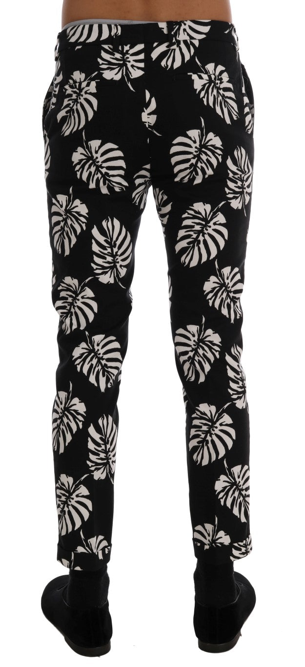 Dolce &amp; Gabbana Pantalon slim à imprimé feuilles