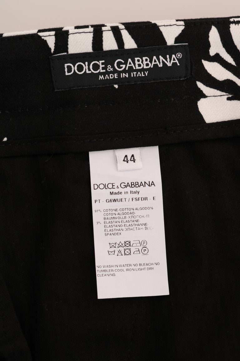 Dolce &amp; Gabbana Pantalon slim à imprimé feuilles