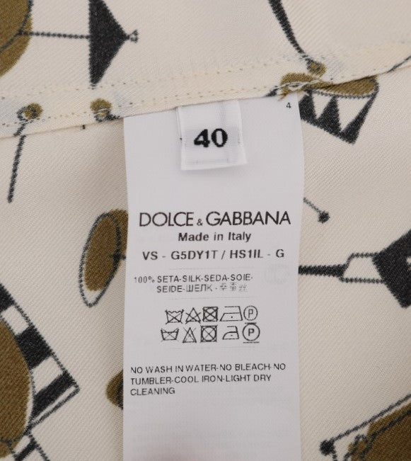 Chemise décontractée en soie exclusive Dolce &amp; Gabbana pour hommes - JAZZ Motive