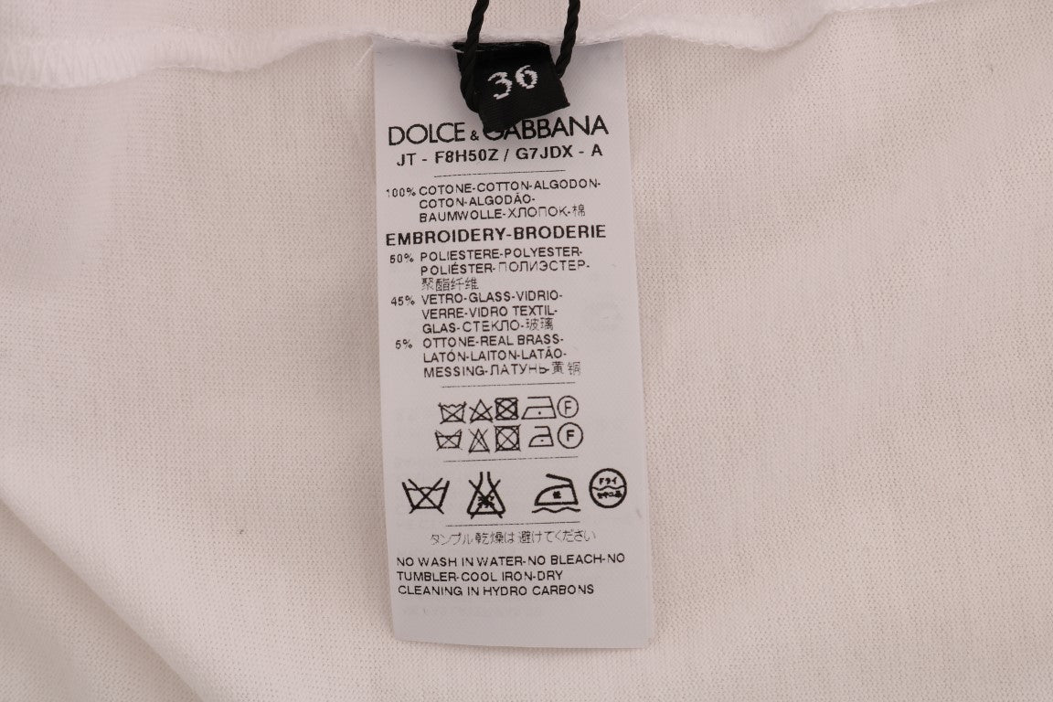 Dolce &amp; Gabbana T-shirt en coton à paillettes et conte de fées