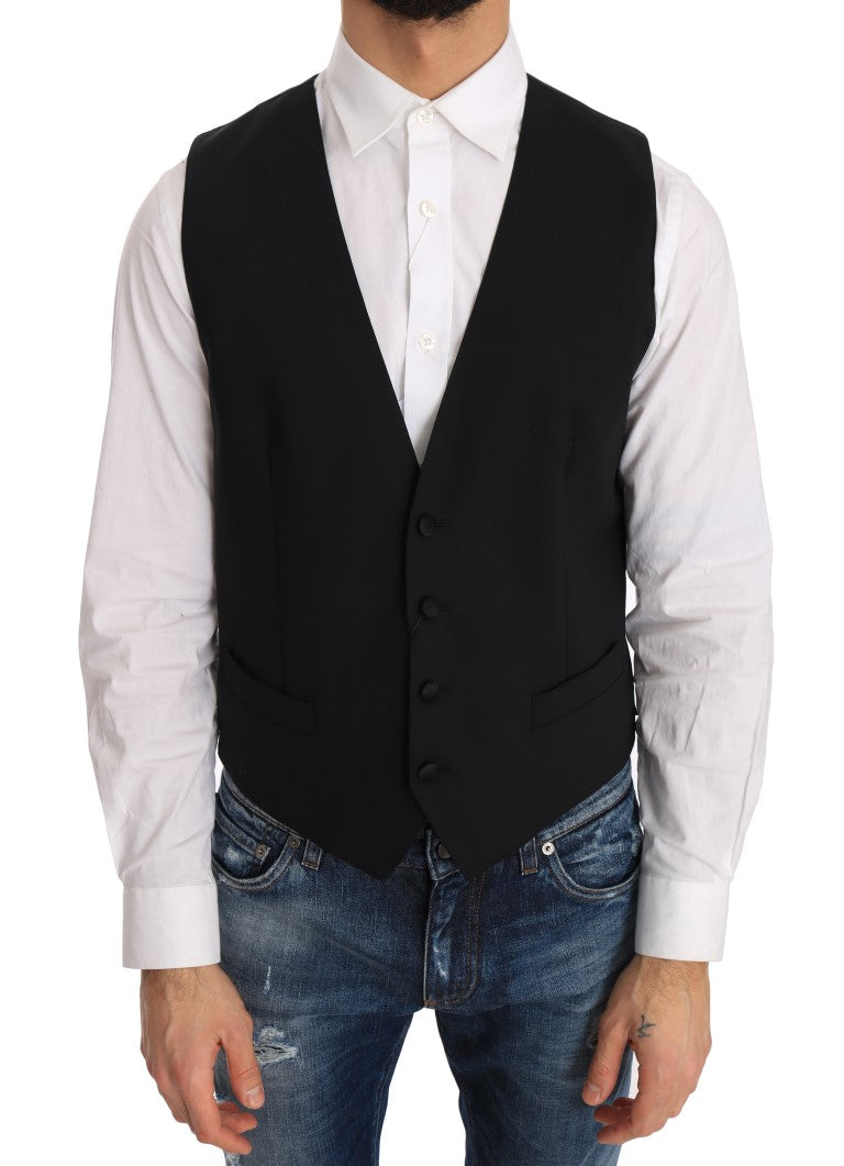 Dolce &amp; Gabbana Gilet formel élégant coupe slim en noir