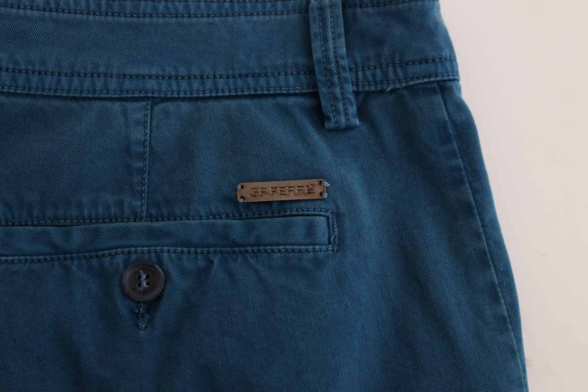 GF Ferre Pantalon chino élégant en coton coupe droite