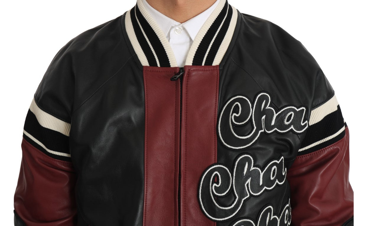 Dolce &amp; Gabbana Blouson aviateur en cuir de mouton exquis