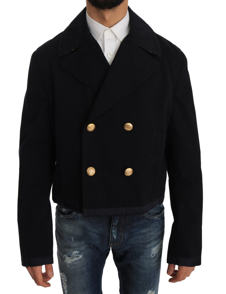 Dolce &amp; Gabbana Veste trench-coat bleu foncé élégante