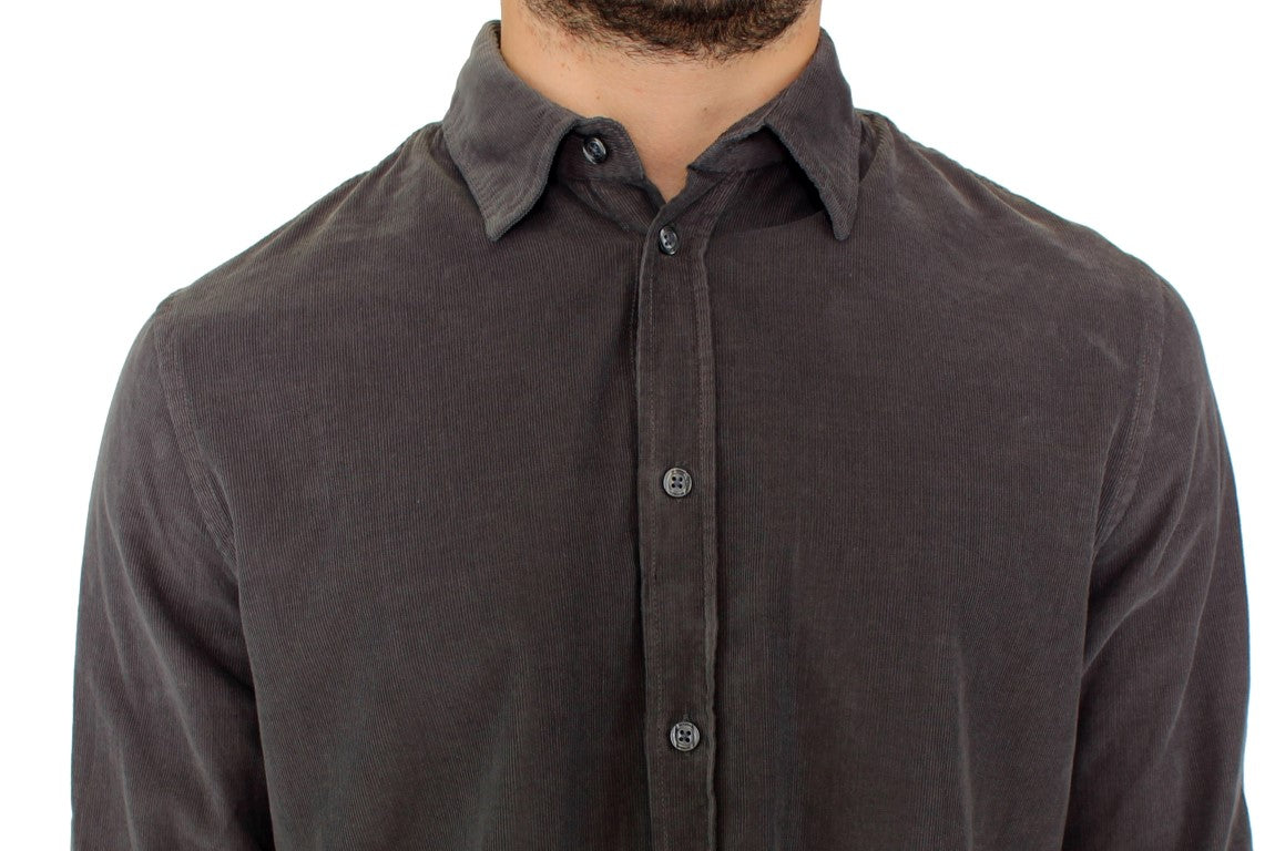 Chemise homme décontractée en coton vert chic GF Ferre