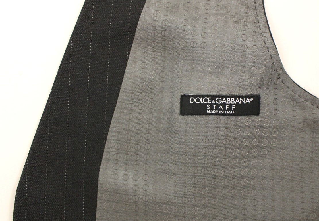 Dolce &amp; Gabbana Gilet élégant à rayures grises