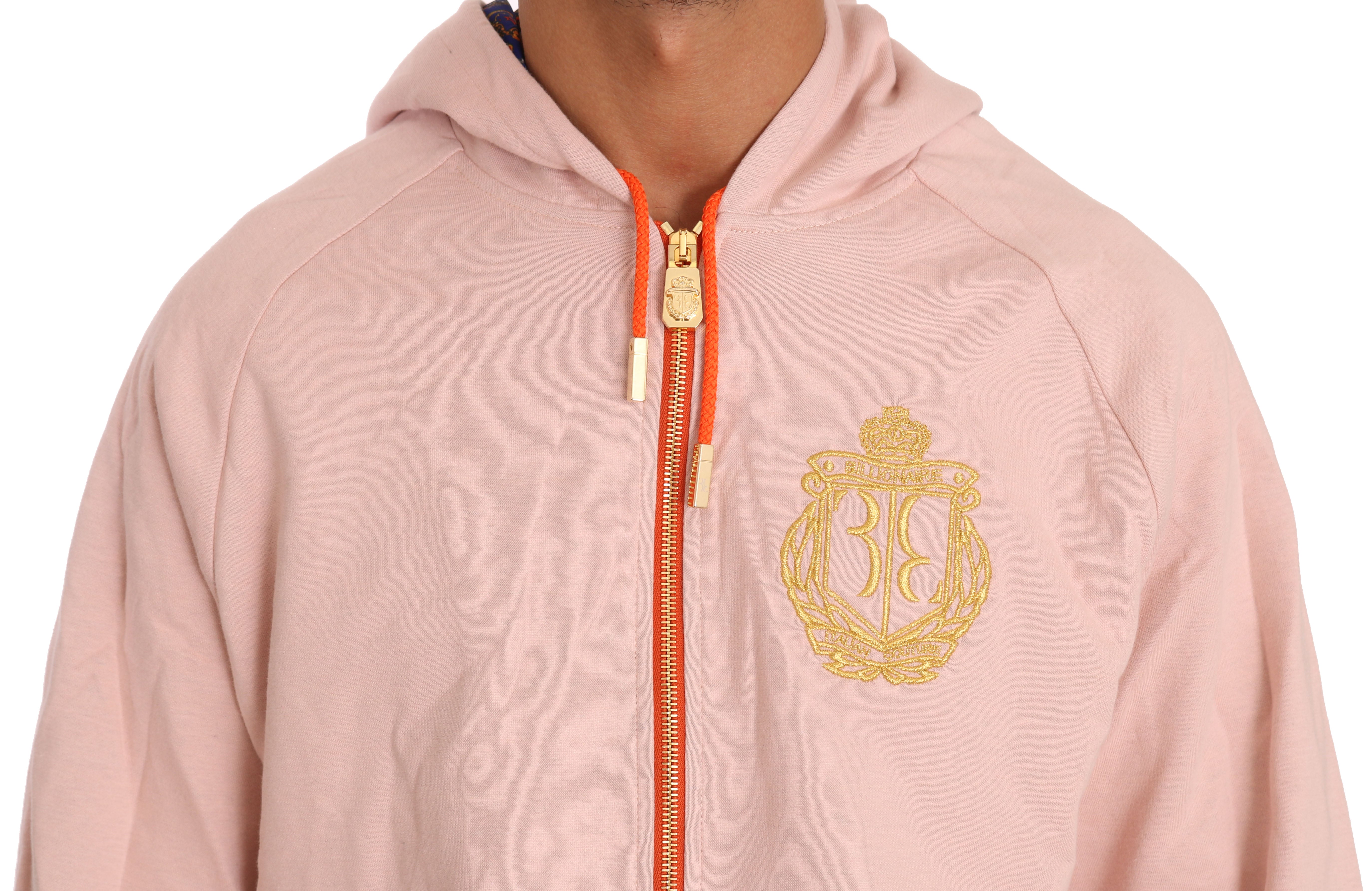 Billionaire Italian Couture Elegant Pink Cotton Sweatsuit Luxury Comfort