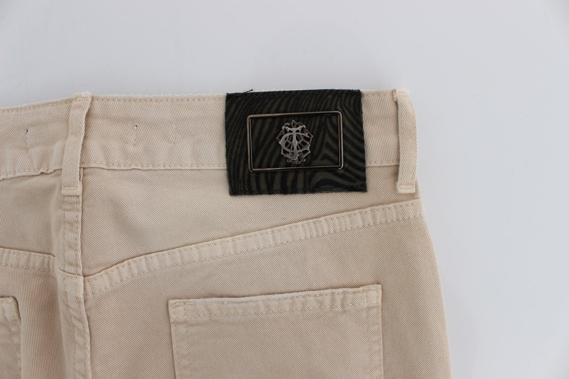 Cavalli Jean slim stretch en coton beige