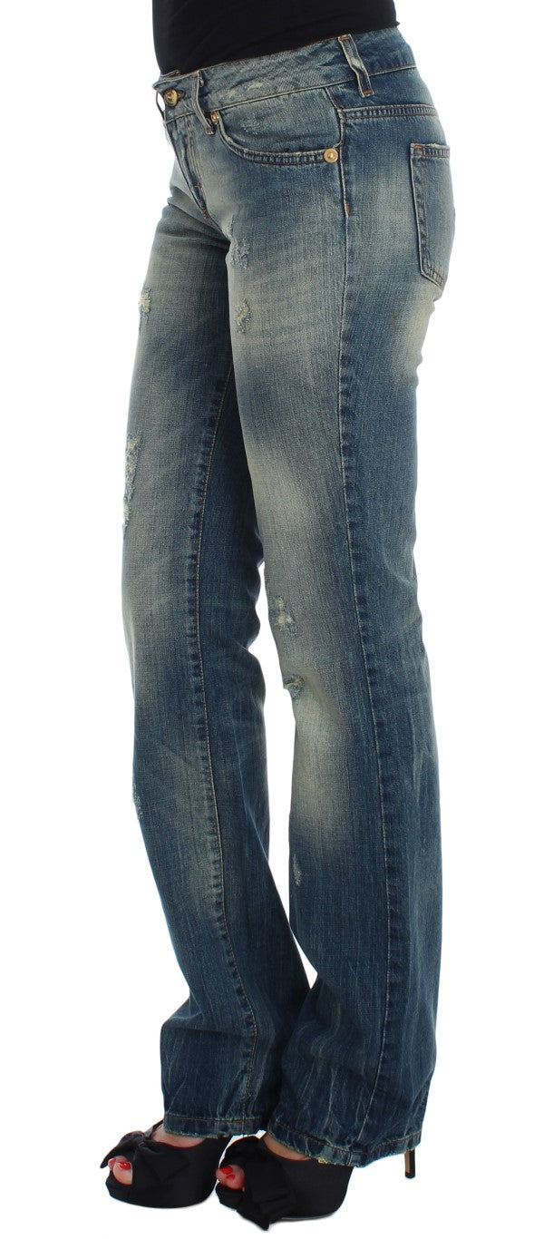 Cavalli Jean taille basse à jambe élégante et évasée