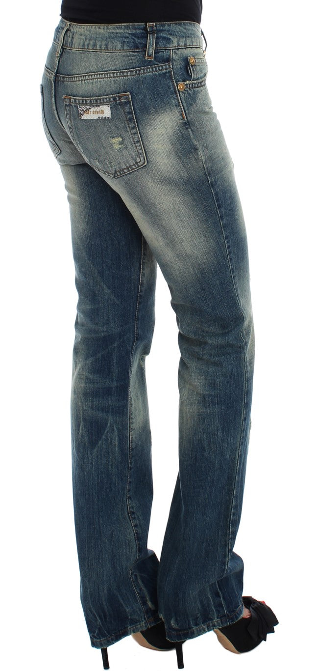 Cavalli Jean taille basse à jambe élégante et évasée