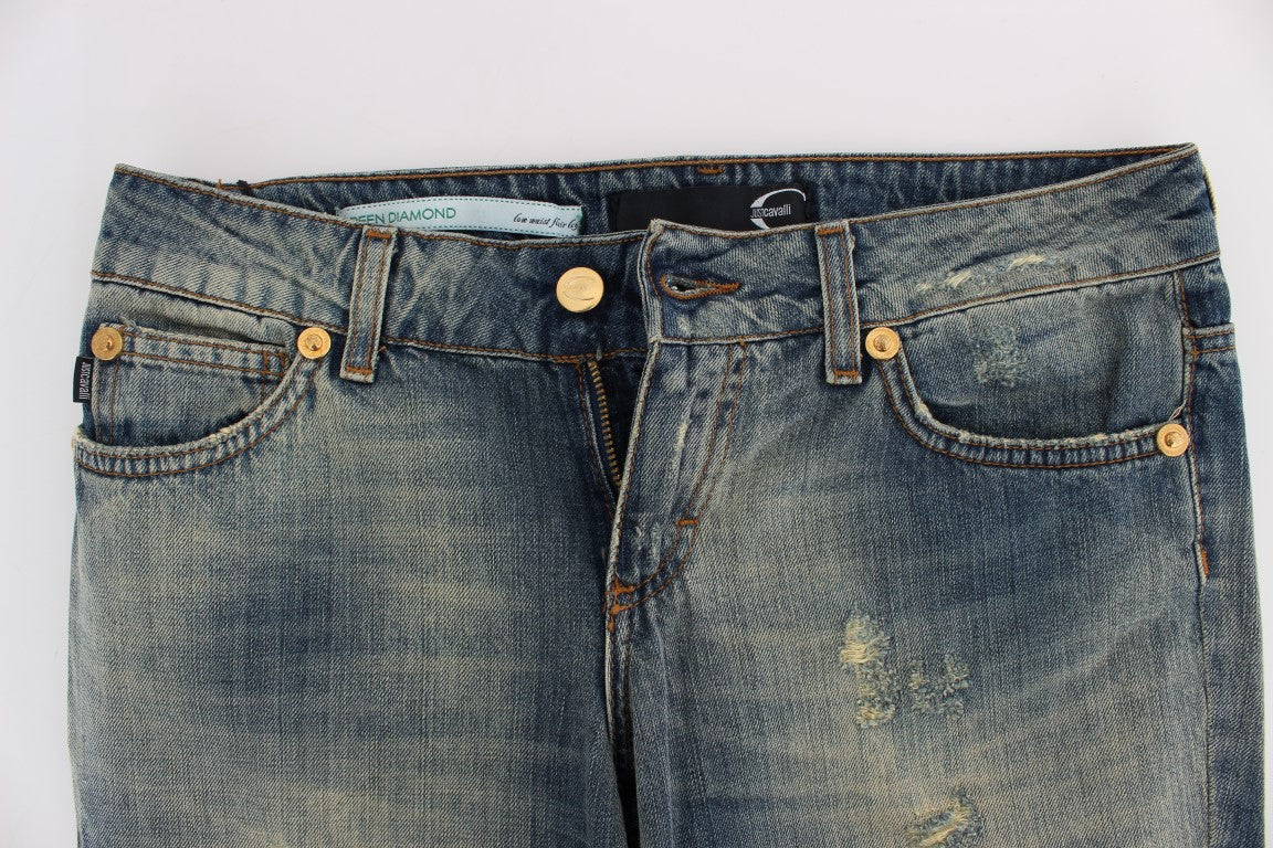 Cavalli Jean taille basse à jambe élégante et évasée