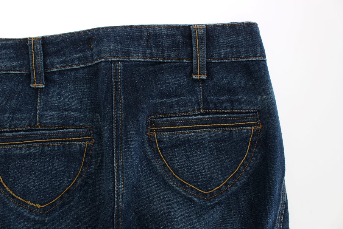 Cavalli Jean taille basse élégant à jambe évasée