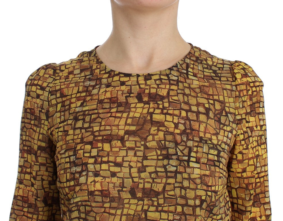 Dolce &amp; Gabbana Blouse en soie à imprimé mosaïque sicilienne