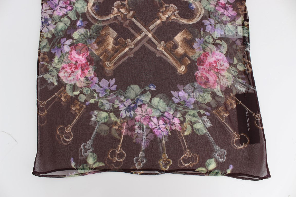 Dolce &amp; Gabbana Blouse élégante en soie florale avec mancherons