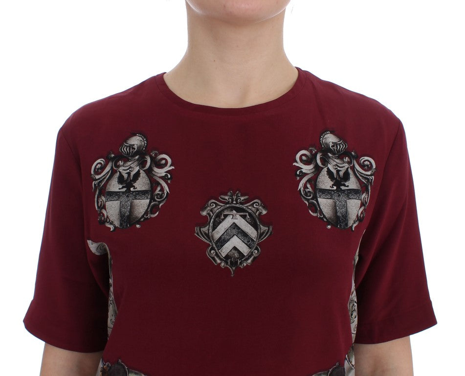 Dolce &amp; Gabbana Enchanted Sicily Blouse en soie avec imprimé chevalier