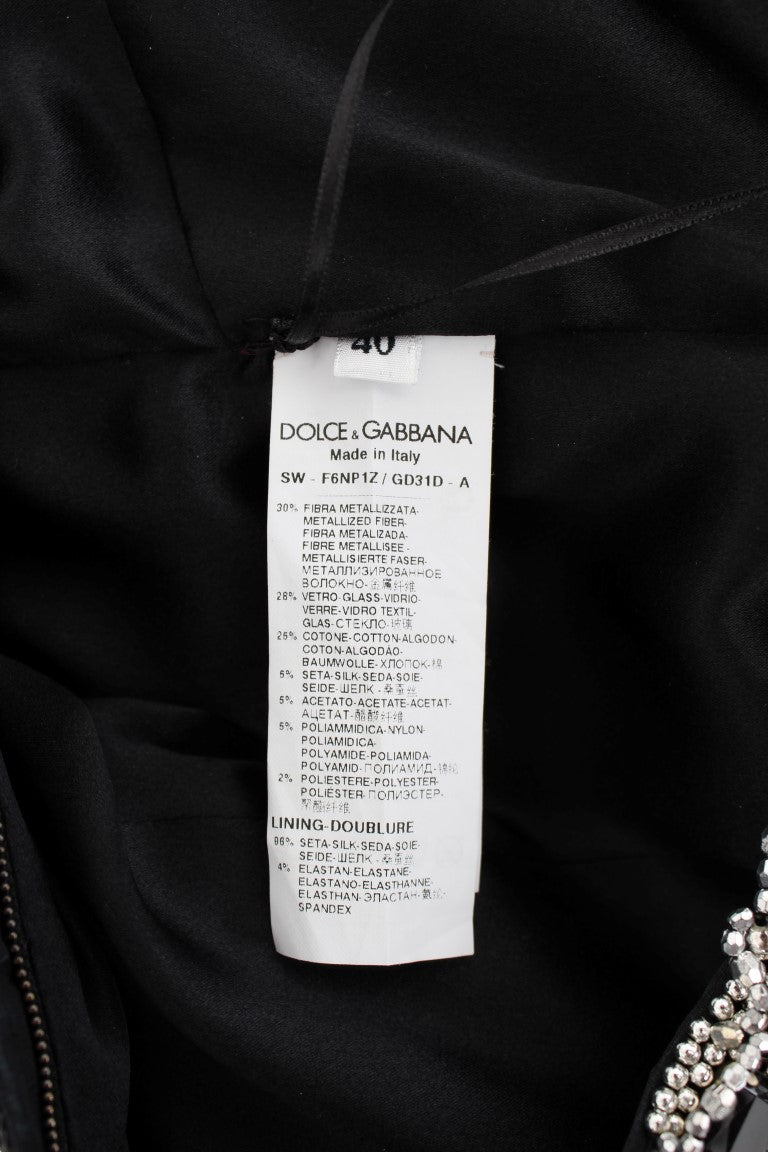 Dolce &amp; Gabbana - Robe droite ornée de cristaux argentés, chef-d'œuvre